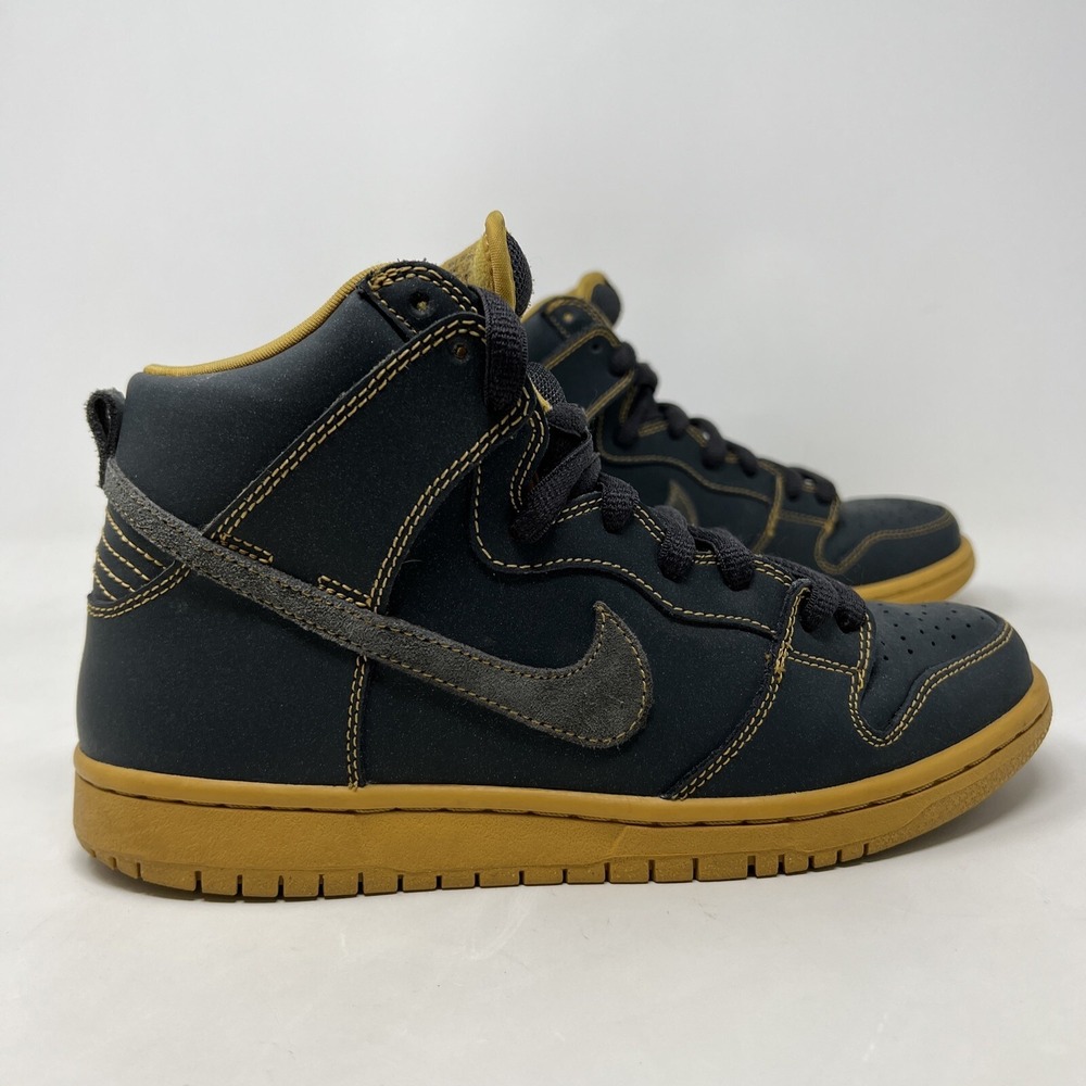 2011 Nike SB Dunk High Pro Sneakers 305050-007‎ Anthracite Men's Size 6.5 - Picture 2 of 12